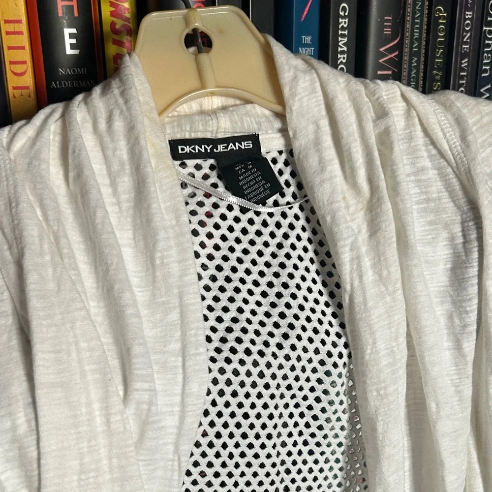 DKNY White Open Cardigan - Picture 2 of 3